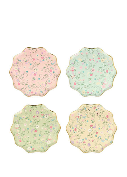 Ladurée Paris 8'li Çiçekli Tabak Seti