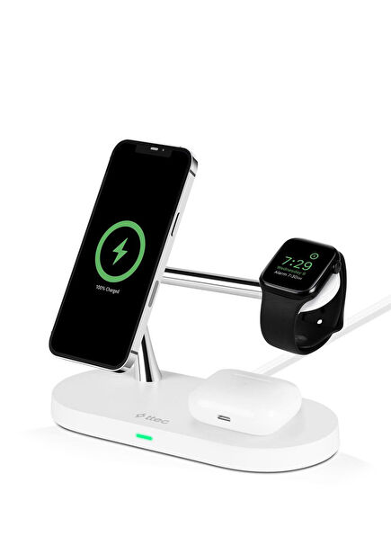 AirCharger Quattro M MagSafe Compatible LED Wireless Fast Charging Stand
