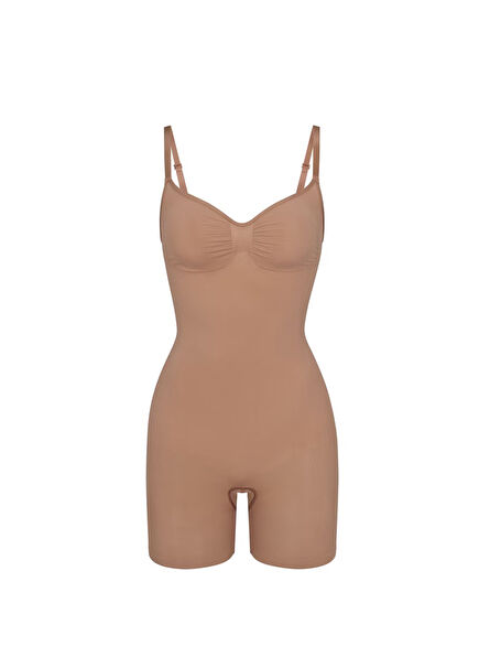 Mid Thigh Light Brown Bodysuit