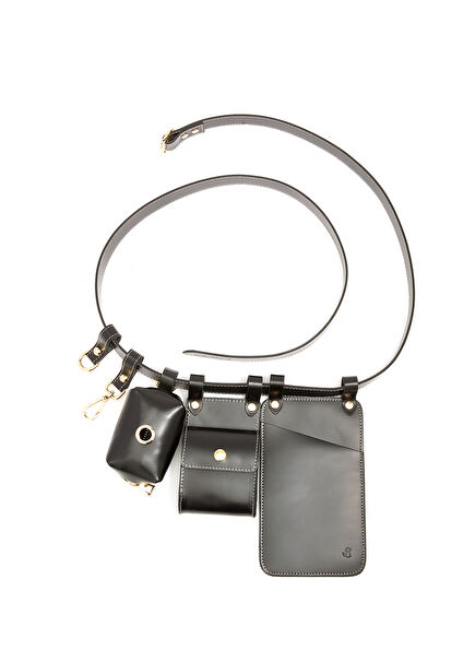 Multibag Siyah Çok Amaçlı Köpek Gezdirme Kemeri