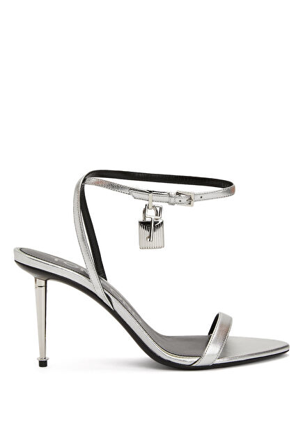 Silver Women's Leather Sandals