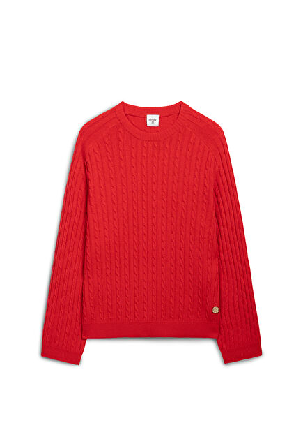Hug Red Wool Women's Sweater