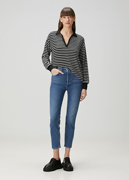 90s Blue Crop Jeans