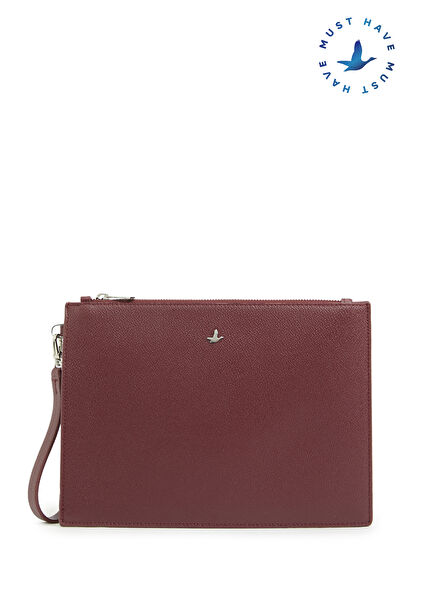 Bordo Kadın El Portföyü