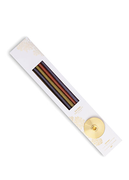 Ikat Kaki Multicolored Candle Set