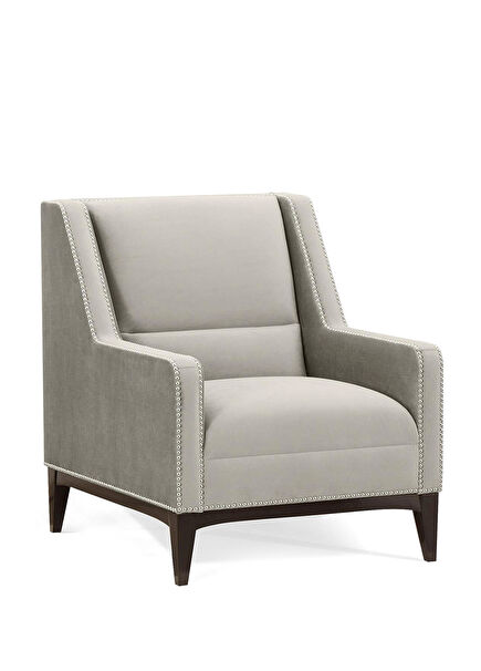 Square Back Grey Armchair