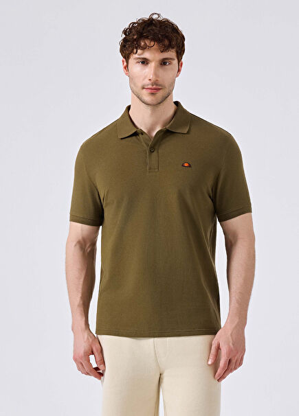 Haki Polo Yaka Kısa Kollu Erkek T-shirt 6SM5044-KH