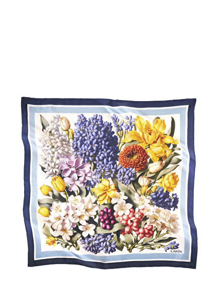Springtime Breeze Twill Silk Women's Scarf 65 cm