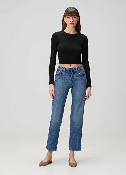 Calie Straight Blue Jeans