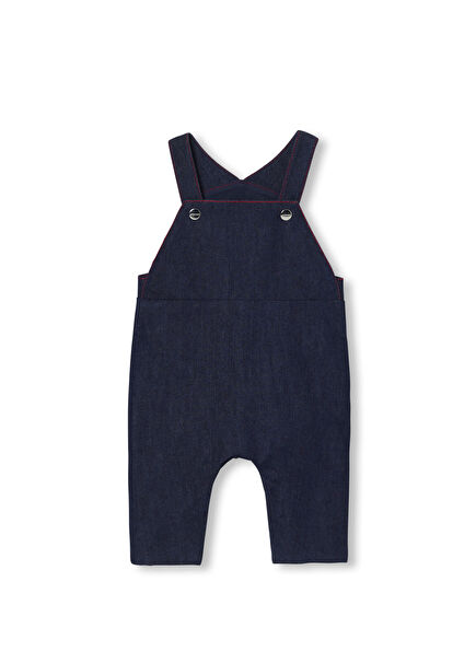 Navy Blue Soft Denim Baby Boy Salopet
