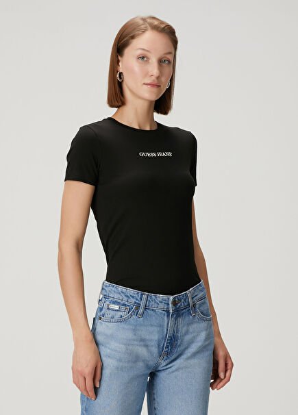 Slim Fit Black Logo T-Shirt