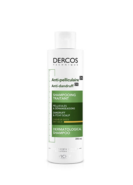 Dercos Anti-Dandruff Treatment Shampoo for Dry Hair 200 ml