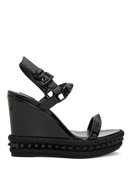 Pyra Clou Black Women's Leather Espadrille