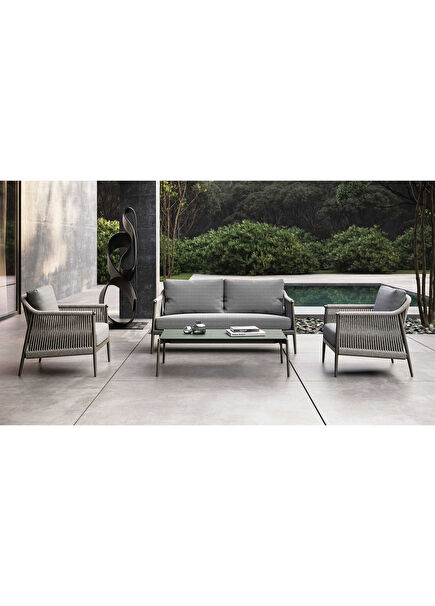 Noor Alüminyum Gri Bahçe Oturma Grubu