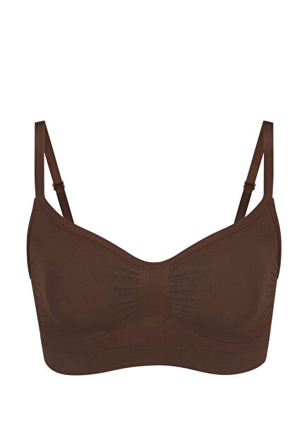 Seamless Sculpt Dark Brown Bra