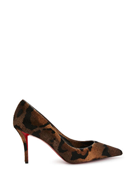 Miss Leopar Desenli Deri Stiletto