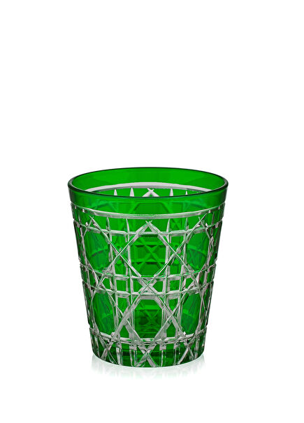 Gloria Green Glass Whiskey Glass