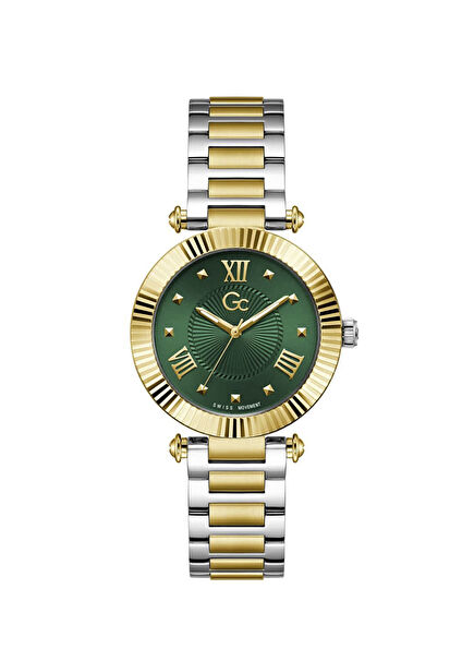 GCY59021L9M Altın Rengi Metalik Gri Çelik Kadın Kol Saati