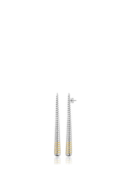 Pillar Rhodium Plated Dangling Women's Earrings