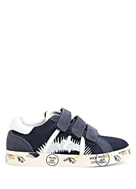 Lacivert Erkek Çocuk Deri Sneaker Deri