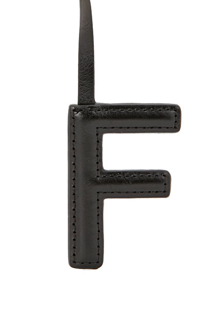 F Harfi Formlu Deri Çanta Aksesuarı