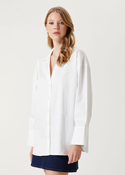 White Logo Basic Shirt