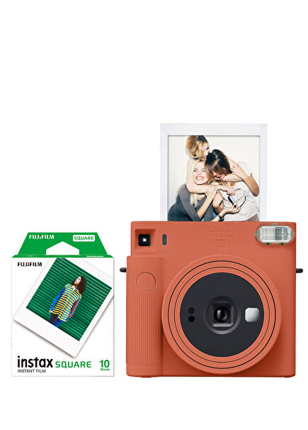 Instax SQ1 Terracotta Turuncu Fotoğraf Makinesi + 10'lu Kare Film