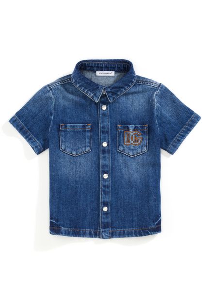 Çok Renkli Erkek Bebek Denim Gömlek