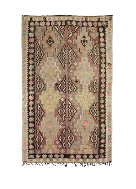 Vintage Obruk Ethnic Pattern Kilim 202x360 cm