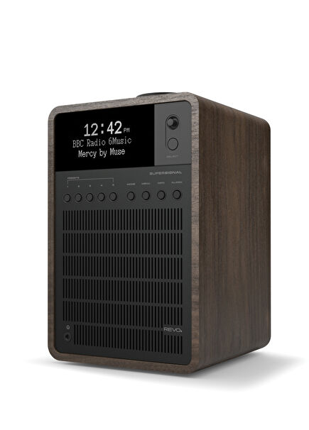 Supersignal Walnut Black Bluetooth Fm Digital Radio