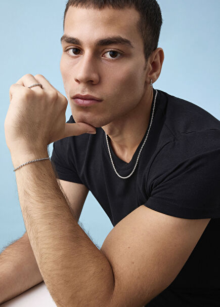 Rope Oxide Men's Silver Chain Necklace