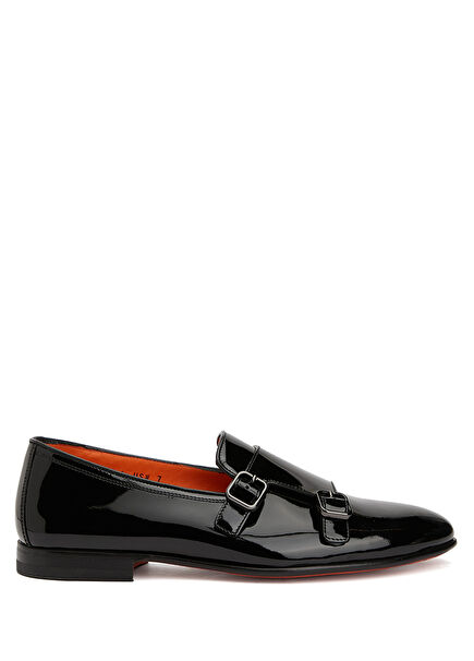 Carlos Black Leather Tuxedo Shoes