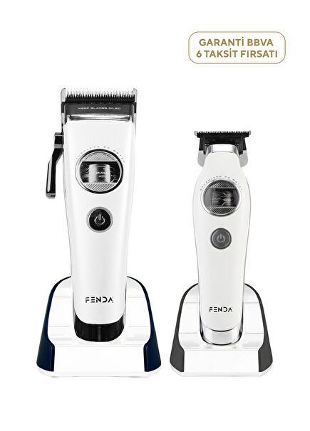 FNDSACKSSET014 White Hair and Beard Clipper Set