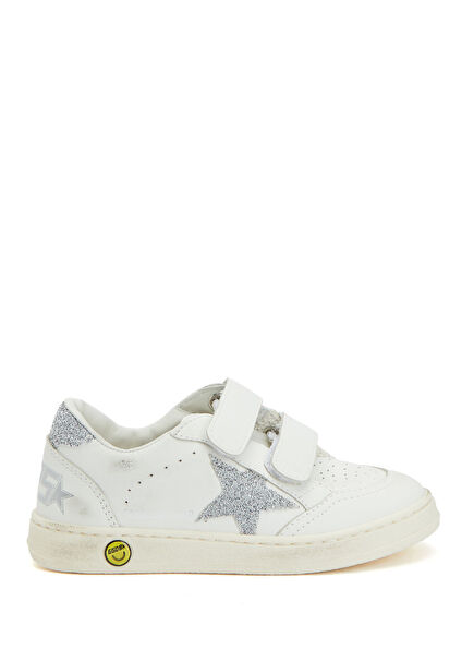 Ball Star White Kids Leather Sneakers