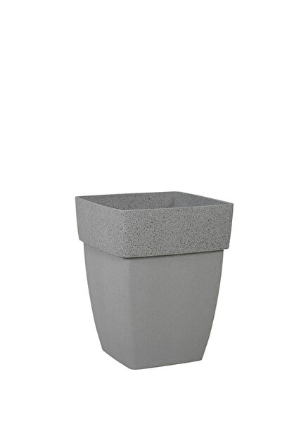 Polystone Kumlu Gri Kenar Saksı