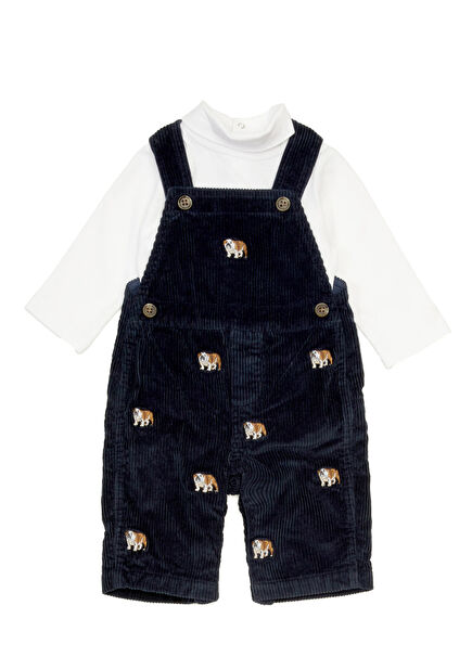 Lacivert Beyaz Erkek Bebek 2li Set