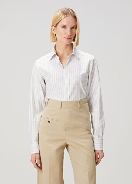 White Striped Shirt