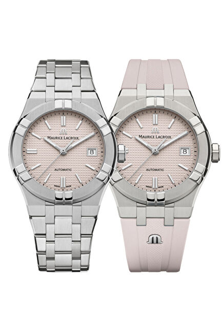 ML-AI6007SS00F530-E Metalik Gri Pembe Kadın Kol Saati ve Yedek Kordon