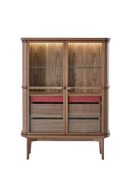 Thalia Cabinet Walnut Solid Display Case
