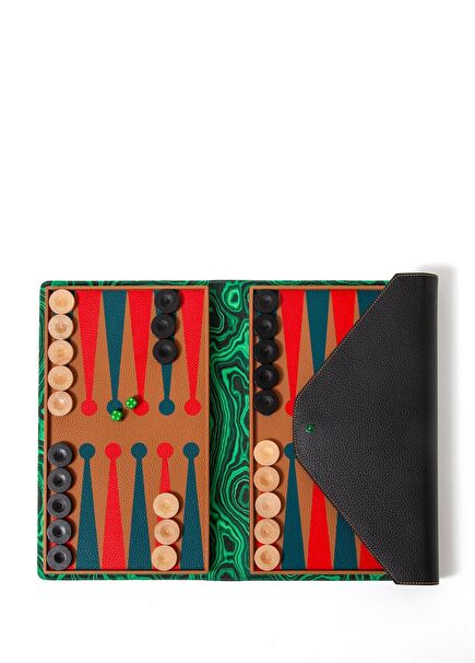 Siyah Zarf Formlu Deri Tavla