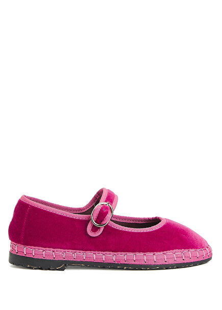 Frances Pink Girl Velvet Ballet Flats