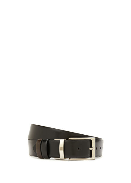 Black Brown Men's Double Sided Belt