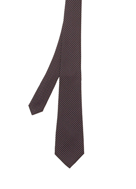 Burgundy Polka Dot Silk Tie