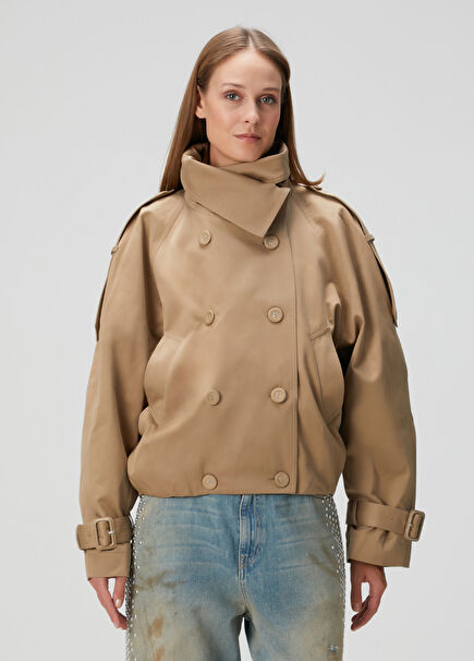 Koyu Bej Twill Ceket