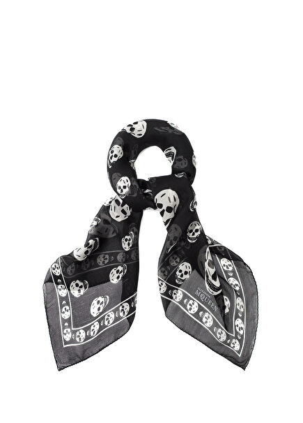 Black Cream Women's Wool Shawl