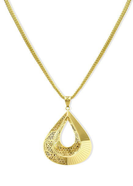 Infinite Flow Drop Women's Gold Pendant