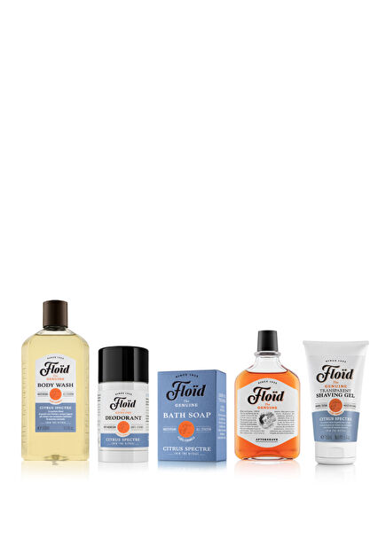 Citrus Spectre Duş Jeli + Deodorant + Banyo Sabunu + Tıraş Jeli + Tıraş Sonrası Losyon Erkek Bakım Seti 