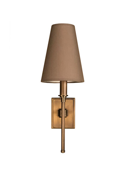 Venus Imported Fabric Hat-Equipped Aged Surface Brass Wall Lamp