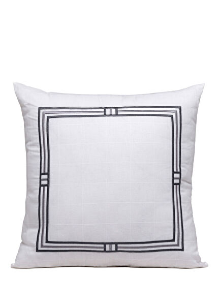 Orbis Antrasit Nakışlı Keten Kırlent