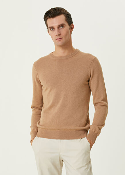 Camel Feather Cashmere Sweater